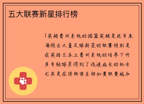 五大联赛新星排行榜